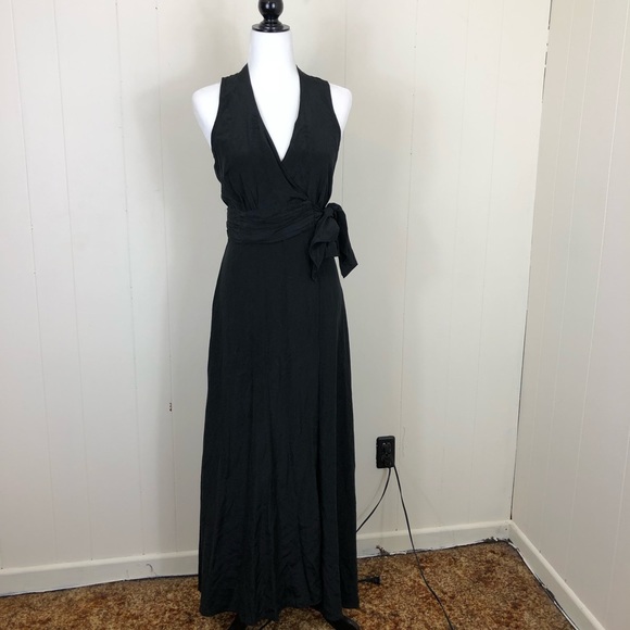 Cassis Silk Maxi Wrap Dress Sz 0 - Picture 2 of 13